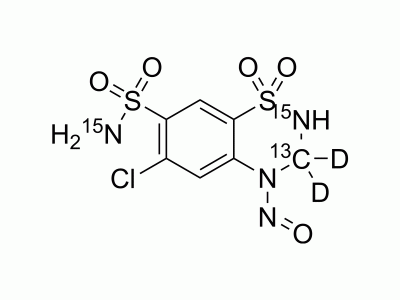 4-Nitroso hydrochlorothiazide-13C,15N2,d2 | MedChemExpress (MCE)