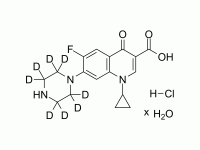 Ciprofloxacin-d8 hydrochloride hydrate | MedChemExpress (MCE)