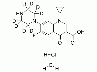 HY-B0356BS Ciprofloxacin-d8 hydrochloride monohydrate | MedChemExpress (MCE)