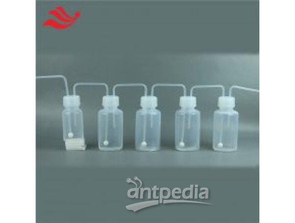 特种气体反应用FEP洗气瓶气体过滤瓶Teflon气体吸收瓶串联反应瓶