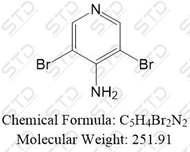 氨吡啶杂质220 84539-34-<em>4</em> C5H<em>4</em>Br2N2
