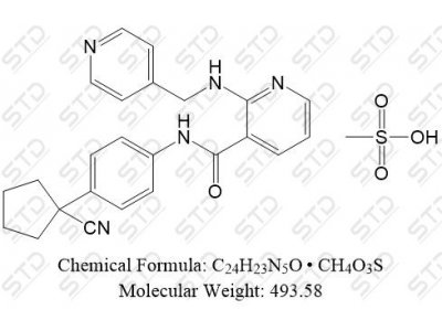 阿帕替尼 甲磺酸盐 1218779-75-9 C24H23N5O • CH4O3S