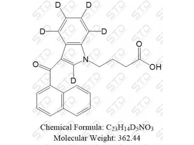 JWH-073杂质 3-d5 (JWH-073 N-丁酸 代谢物-d5) 1320363-50-5 C23H14D5NO3