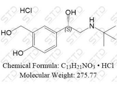 沙丁胺醇杂质15 盐酸盐 (沙丁胺醇S异构体 盐酸盐) 50293-91-9 C13H21NO3 • HCl