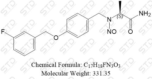 <em>沙</em><em>芬</em>酰胺<em>杂质</em>39 (N-亚硝基<em>沙</em><em>芬</em>酰胺) 2657645-00-<em>4</em> C<em>17</em>H18FN3O3
