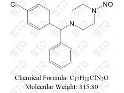 西替利嗪杂质100 (N-亚硝基西替利嗪EP杂质A) 2005-04-1 C17H18ClN3O