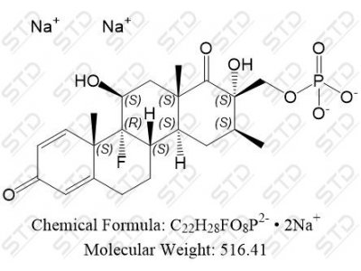 地塞米松磷酸钠杂质17 二钠盐 1201919-21-2 C22H28FO8P2- • 2Na+