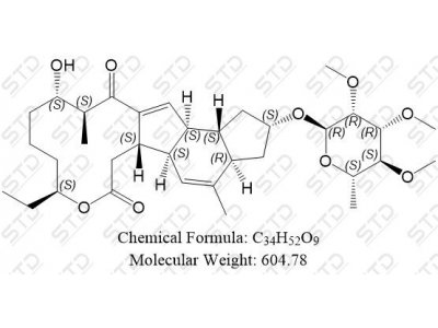 多杀菌素杂质10 (多杀菌素D 17-假糖苷配基) 131929-55-0 C34H52O9