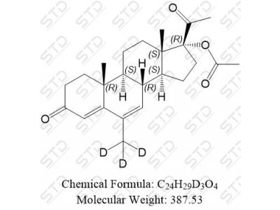 醋酸甲地孕酮-d3 162462-72-8 C24H29D3O4