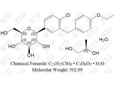 达格列净 水合物 (R)-1,2-丙二醇 960404-50-6 C21H25ClO6 • C3H8O2 • H2O