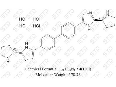 达卡他韦杂质14 四盐酸盐 1447940-83-1 C26H28N6 • 4(HCl)