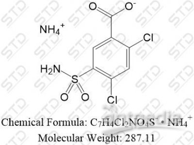 呋塞米杂质2 铵盐 (呋塞米EP杂质B 铵盐) 2736-23-4(free base) C7H4Cl2NO4S- • NH4+