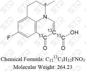 氟甲喹-13C3 1185049-09-5 C1113C3H12FNO3