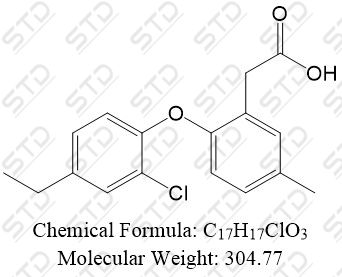 芬氯酸<em>杂质</em>2 34643-<em>09-9</em> C<em>17H17</em>ClO3
