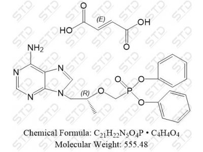 泰诺福韦艾拉酚胺杂质3  富马酸盐 342631-41-8(free base) C21H22N5O4P • C4H4O4