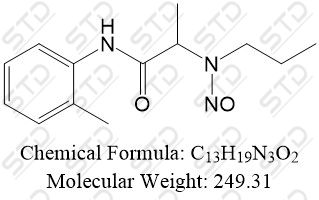 <em>丙</em>胺<em>卡</em><em>因</em>杂质45 (N1--亚硝基<em>丙</em>胺<em>卡</em><em>因</em>) 211490-46-9 C13H19N3O2