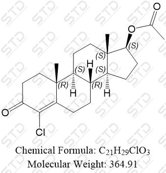 睾酮杂质63 <em>855-19-6</em> C21H29ClO3