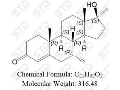 睾酮杂质80 (勃拉睾酮) 1605-89-6 C21H32O2