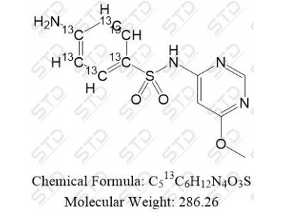 磺胺间甲氧嘧啶-13C6 1416768-32-5 C513C6H12N4O3S