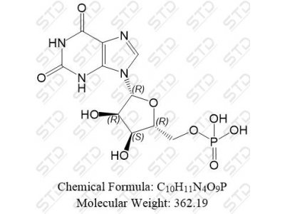 黄嘌呤核苷杂质17 523-98-8  C10H11N4O9P