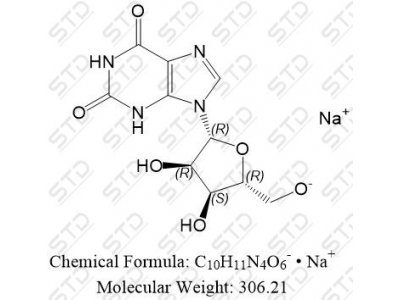 黄嘌呤核苷 钠盐 86018-10-2 C10H11N4O6- • Na+