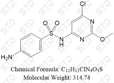<em>磺胺</em><em>二甲</em><em>嘧啶</em><em>杂质</em>12 1444-22-0  C<em>11H11</em>ClN4O3S