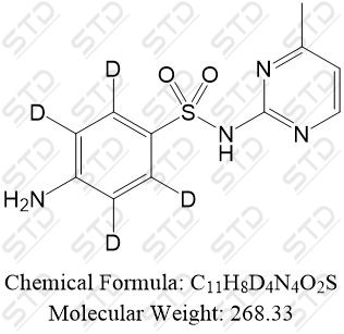 <em>磺胺</em><em>二甲</em><em>嘧啶</em><em>杂质</em><em>1</em>-d4 (<em>磺胺</em><em>嘧啶</em>EP<em>杂质</em>A-d4) 1020719-84-9 C<em>11</em>H8D4N4O2S