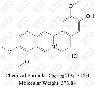 <em>药</em>根碱 盐酸盐 960383-96-4 C20H20NO4+ • ClH