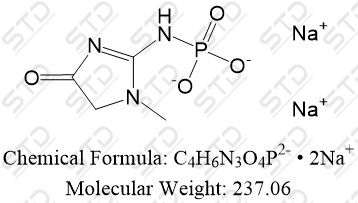 肌酸酐杂质2 二钠盐 (磷酸肌酐 二钠盐) 5786-71-0(free base) C4H6N3O4P2- • 2Na