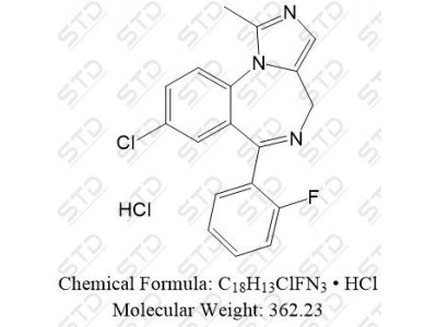 咪达唑仑 盐酸盐 59467-96-8 C18H13ClFN3 • HCl