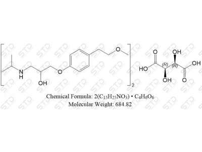 美托洛尔 酒石酸盐 56392-17-7  2(C15H25NO3) • C4H6O6
