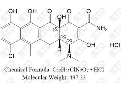 金霉素杂质12 盐酸盐(金霉素EP杂质L 盐酸盐) 65490-24-6 C22H21ClN2O7 • HCl