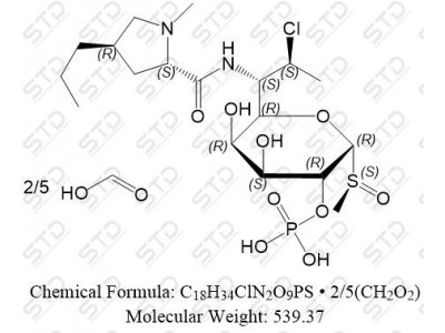 克林霉素杂质87 甲酸盐 887402-20-2(free base) C18H34ClN2O9PS • 2/5(CH2O2)