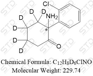 <em>氯氨酮</em>杂质10-d6 1914951-37-3 C12H8D6ClNO