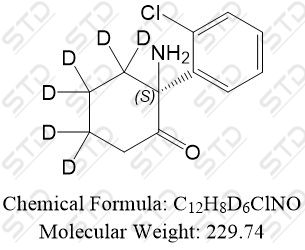 <em>氯氨酮</em>杂质12-d6 单体 1914952-65-0  C12H8D6ClNO