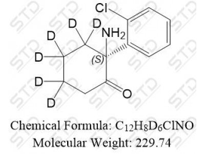 氯氨酮杂质12-d6 单体 1914952-65-0  C12H8D6ClNO