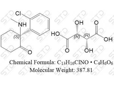 *氯氨酮杂质13 酒石酸盐 199468-20-7  C13H16ClNO • C4H6O6