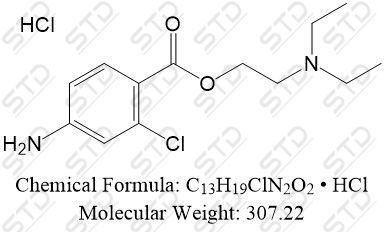 氯<em>普鲁卡因</em> <em>盐酸</em>盐 3858-89-7 C13H19ClN2O2 • HCl