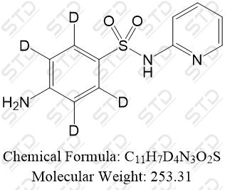 柳氮磺吡啶杂质10-d4（柳氮磺吡啶EP杂质J-d4） 1189863-86-2 C11<em>H</em>7D4N3O2S