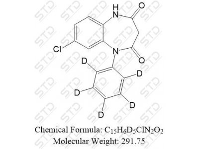 氧异安定杂质1-d5 (氧异安定EP杂质A-d5) 129973-75-7 C15H6D5ClN2O2