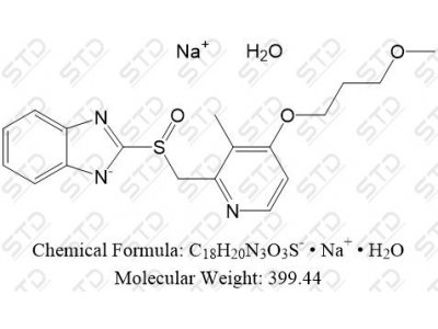 雷贝拉唑 钠盐 水合物 1033853-22-3 C18H20N3O3S- • Na+ • H2O