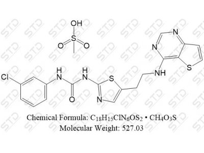氯己定杂质18 1146618-41-8 C18H15ClN6OS2 • CH4O3S