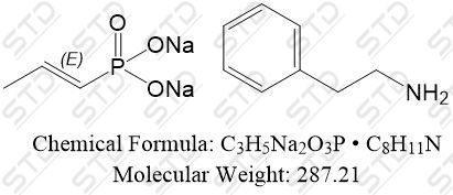 磷霉素氨丁三醇杂质19 二钠盐苯乙胺盐 26598-36-7(free base) C3H5Na<em>2</em>O3P • C8H11N