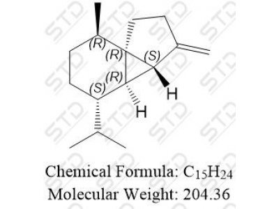 (3aS,3bα,7aR)-Octahydro-7β-methyl-3-methylene-4α-isopropyl-1H-cyclopenta[1,3]cyclopropa[1,2]benzene 13744-15-5 C15H24