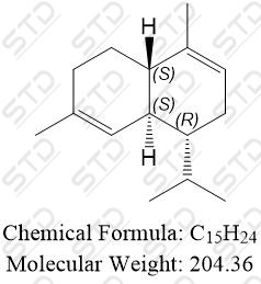 Naphthalene, <em>1,2,3,4</em>,4a,5,6,8a-octahydro-7-<em>methyl-4-methylene-1</em>-(<em>1</em>-methylethyl)-, (<em>1R</em>,<em>4</em>aS,8aS)-<em>rel</em>- 39029-41-9 C15H24