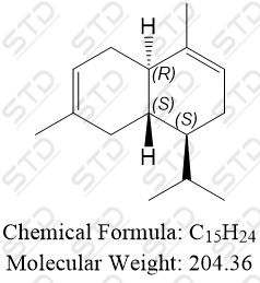 (1S,4aR,8aS)-1-isopropyl-4,7-dimethyl-1,2,4a,5,8,8a-<em>hexahydronaphthalene</em> 523-47-7  C15H24