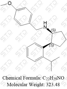 (<em>1S</em>,<em>2S</em>)-<em>2</em>-(<em>2-isopropylphenyl</em>)-<em>N</em>-(<em>4-methoxybenzyl</em>)<em>cyclopentan-1-amine</em> 2925019-25-<em>4</em> C22H29NO