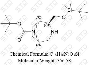 <em>tert-butyl</em> (<em>1S</em>,<em>2S</em>,<em>5R</em>)-<em>2</em>-(((<em>tert</em>-butyldimethylsilyl)oxy)methyl)-<em>3,8-diazabicyclo</em>