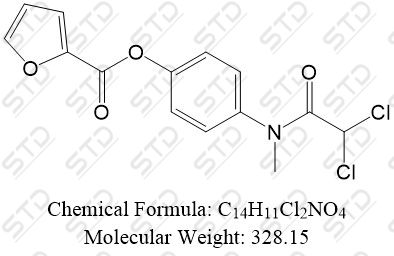 <em>4</em>-(<em>2,2-dichloro-N-methylacetamido</em>)<em>phenyl</em> <em>furan-2-carboxylate</em> 3736-81-0 C14H11Cl<em>2NO4</em>