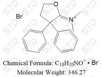 N-(3,3-diphenyldihydrofuran-2(3H)-ylidene)-N-methylmethanaminium bromide 37743-18-3 C18H20NO+ • Br-